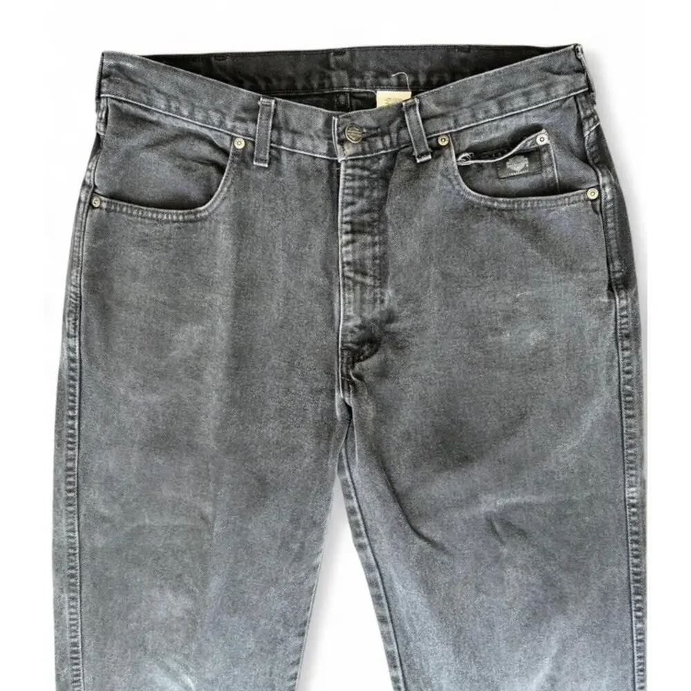 Vintage men’s Harley Davidson black denim jeans 36x30